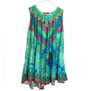 Celina Lightweight Dress, 100% Polyester, Jewel Tones, Crystals, One Size